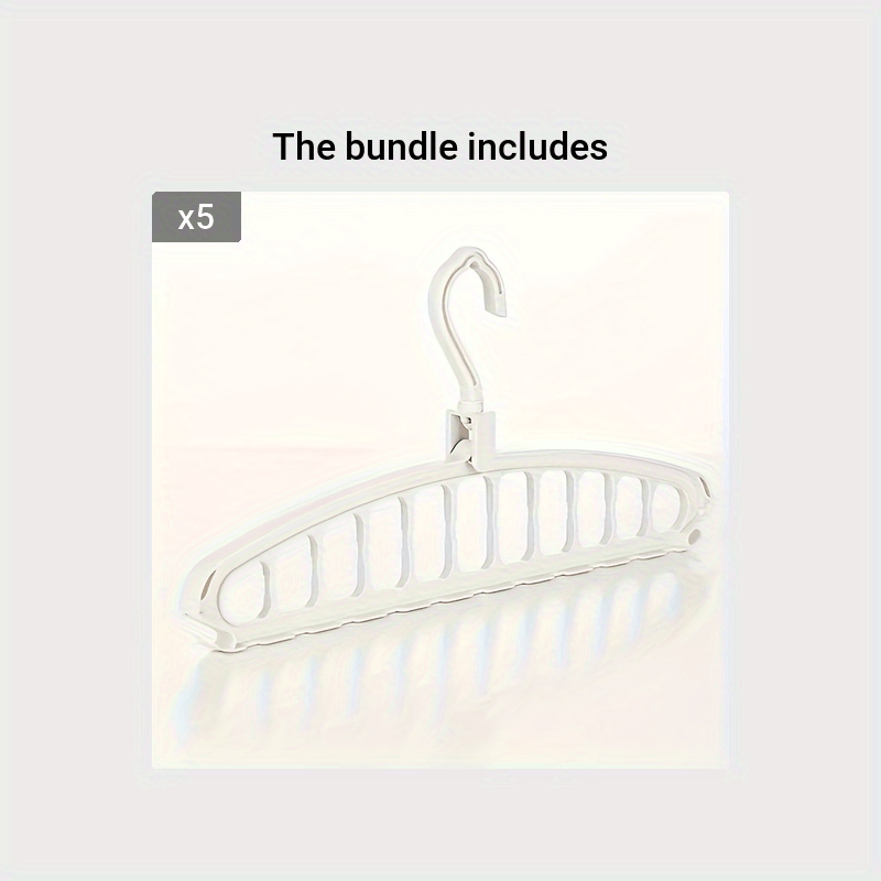 1pc Plastic Hangers Foldable Heavy Duty Clothes Hanger Organizer