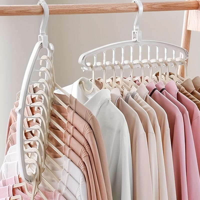 1pc Plastic Hangers Foldable Heavy Duty Clothes Hanger Organizer