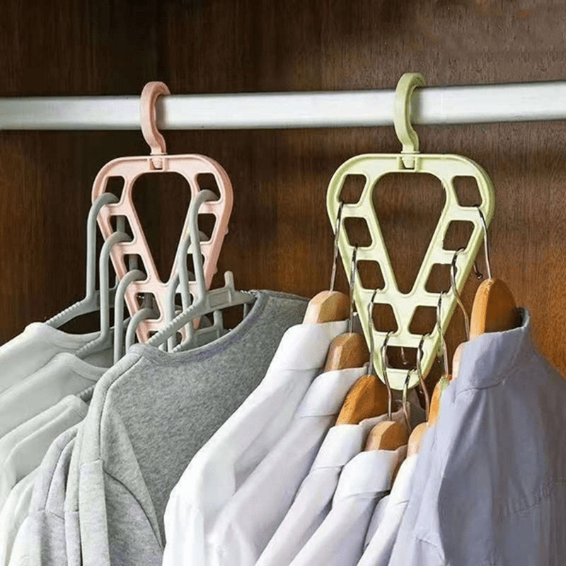 3pcs 9 Hole Space saving Magic Clothes Hanger Closet Organizer