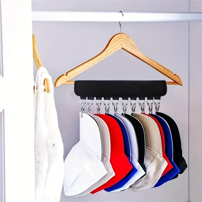 Portable Plastic Mesh Holder With 10 Clips Hat Holder Hat Storage Rack