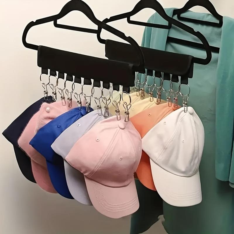 Portable Plastic Mesh Holder With 10 Clips Hat Holder Hat Storage Rack