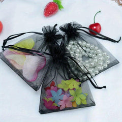 10pcs Tulle Drawstring Bag Wedding Christmas Birthday Gift Packaging