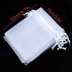 10pcs Tulle Drawstring Bag Wedding Christmas Birthday Gift Packaging