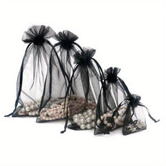 10pcs Tulle Drawstring Bag Wedding Christmas Birthday Gift Packaging