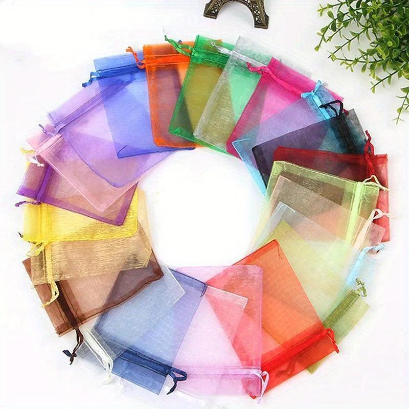 10pcs Tulle Drawstring Bag Wedding Christmas Birthday Gift Packaging