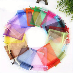 10pcs Tulle Drawstring Bag Wedding Christmas Birthday Gift Packaging