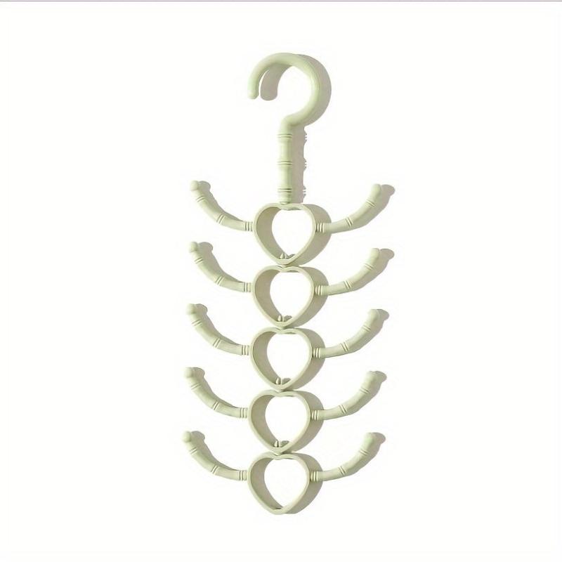 3pcs Rotable 10 Claw Multifunctional Hook Hanger Tie Scarf Clothes Rack