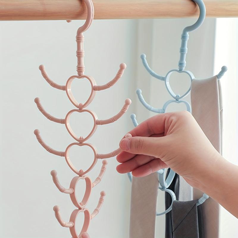 3pcs Rotable 10 Claw Multifunctional Hook Hanger Tie Scarf Clothes Rack