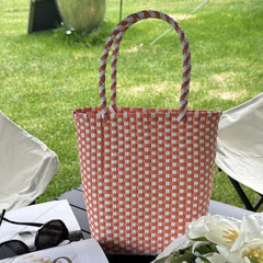 Summer Beach Tote Basket Waterproof Handbag Multiple Colors