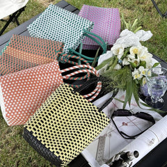 Summer Beach Tote Basket Waterproof Handbag Multiple Colors