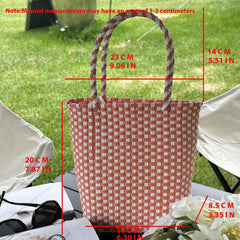 Summer Beach Tote Basket Waterproof Handbag Multiple Colors