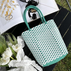 Summer Beach Tote Basket Waterproof Handbag Multiple Colors