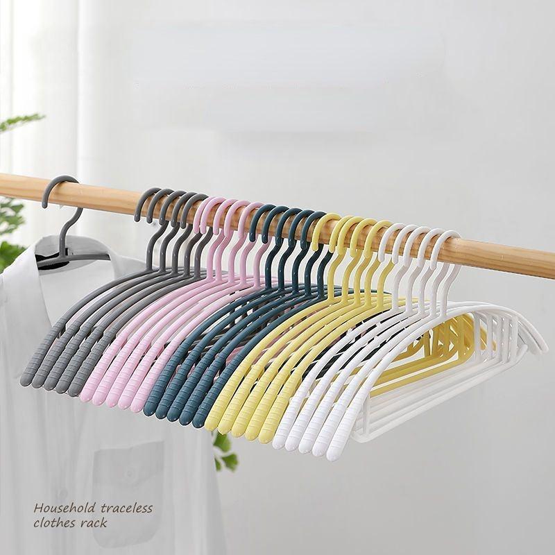 10pcs Adult Non Slip Hangers Semi Circle Seamless Bold Hanging Hangers