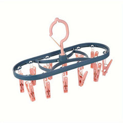 12 Clip Multifunctional Socks Drying Rack Underwear Clotheshorse