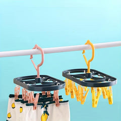 12 Clip Multifunctional Socks Drying Rack Underwear Clotheshorse