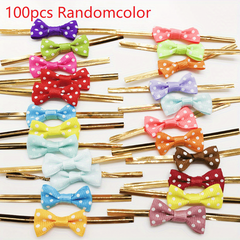 100pcs Golden Thread Bow Tie Packaging for Candy Biscuit