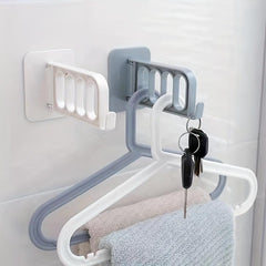 2pcs Foldable 4 hole Hanging Clothes Hangers - Space Saving Storage Organ