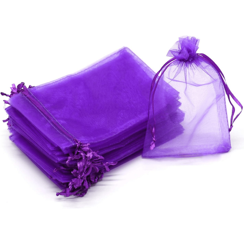 100pcs Organza Bags 10x15cm 12.7x17.78cm Drawstring Halloween Party Gift Bags