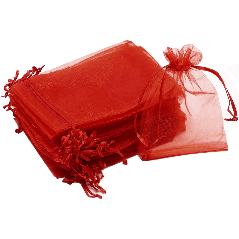 100pcs Organza Bags 10x15cm 12.7x17.78cm Drawstring Halloween Party Gift Bags