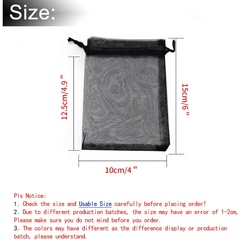 100pcs Organza Bags 10x15cm 12.7x17.78cm Drawstring Halloween Party Gift Bags