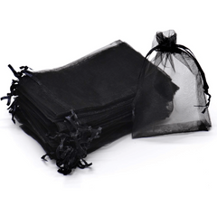 100pcs Organza Bags 10x15cm 12.7x17.78cm Drawstring Halloween Party Gift Bags