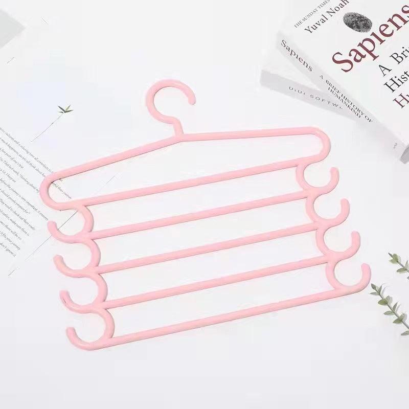 5pcs Multifunctional Hanger Pants Rack Tie Storage for Clothing Store