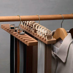 Solid Wood Belt Storage Rack Hanging Tie Rack Belt Hanger