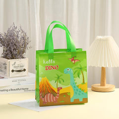 12pcs Small Dinosaur Gift Tote Bag Non-woven Shopping Birthday Storage
