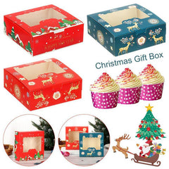 Christmas Cake Packaging Box 4 Cup Gift Wrapping Box