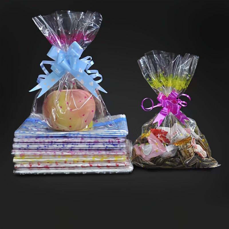15pcs Clear Cellophane PVC Shrink Bags For Gift Baskets