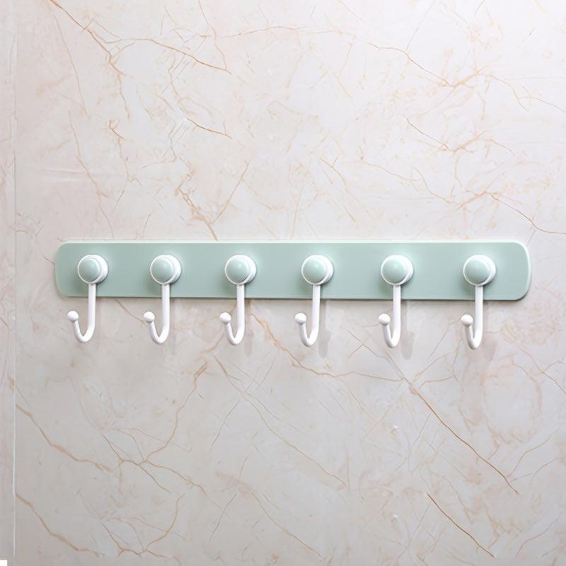 360 Rotating Hanging Storage Rack with 6 Hooks Towel Rag Hook Hanger