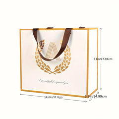 BEEWEEL Large Gift Bag Reusable Initial Letter Gift Bag With Card