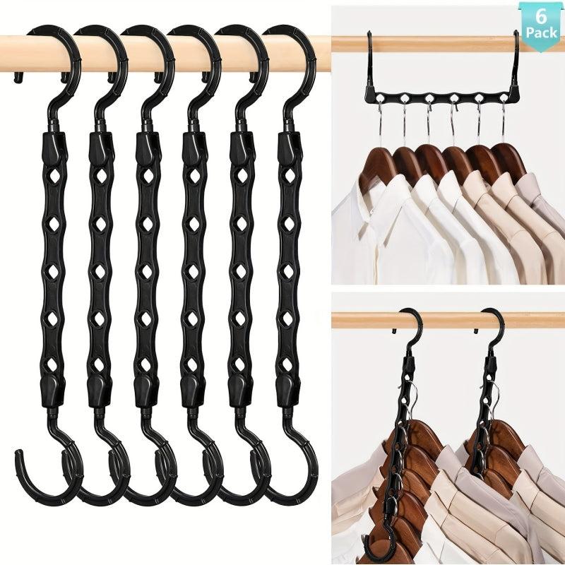 6pcs Magic Hangers Closet Space Saver Clothes Organizer