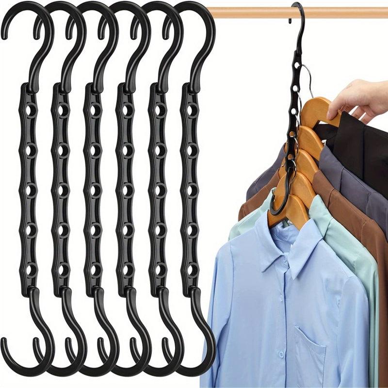 6pcs Magic Hangers Closet Space Saver Clothes Organizer