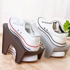 Double Layer Shoe Storage Rack Plastic Shoe Cabinet