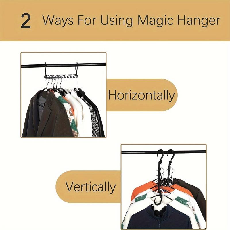 Space Saving Hangers Heavy Duty Plastic Closet Hangers Organizer