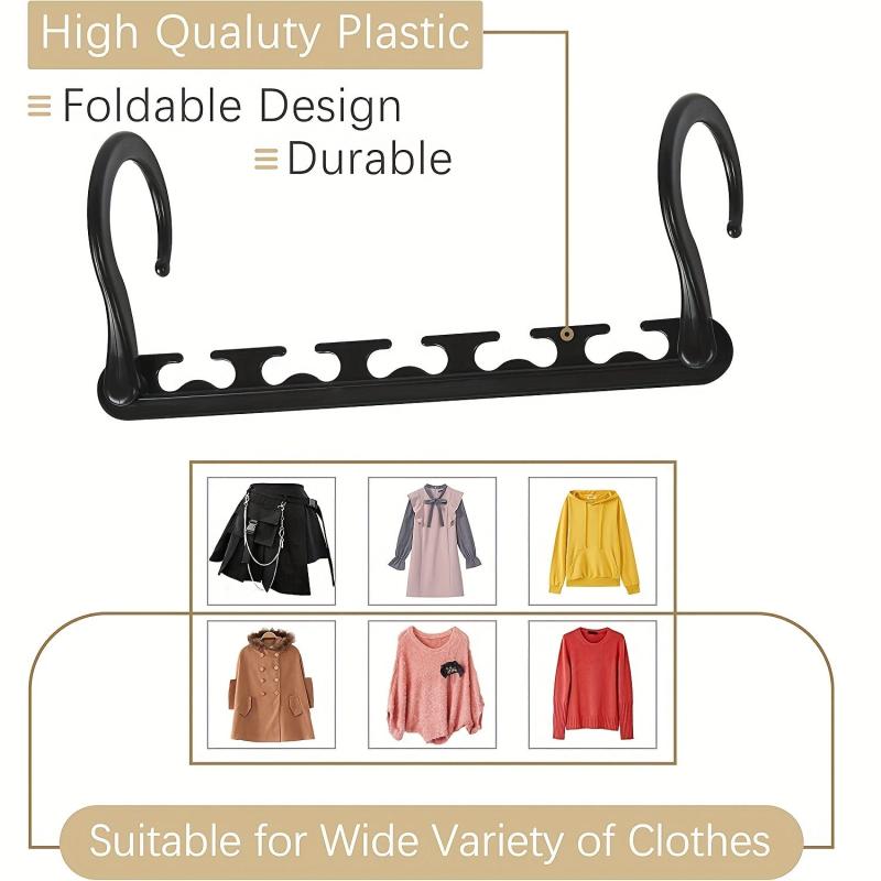 Space Saving Hangers Heavy Duty Plastic Closet Hangers Organizer