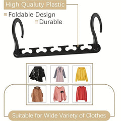 Space Saving Hangers Heavy Duty Plastic Closet Hangers Organizer
