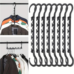 Space Saving Hangers Heavy Duty Plastic Closet Hangers Organizer