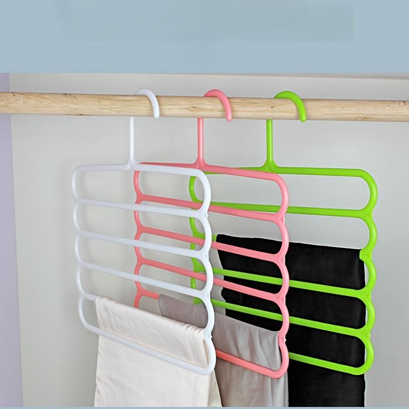 6pcs 5 Layer Racks Scarf Hanger Trouser Rack For Clothes Store