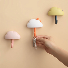 3pcs Cloud Key Holder Wall Adhesive Hanger Organizer