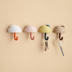 3pcs Cloud Key Holder Wall Adhesive Hanger Organizer