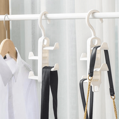 2pcs Layer Hangers Wardrobe Clothes Scarf Bag Hat Organizers