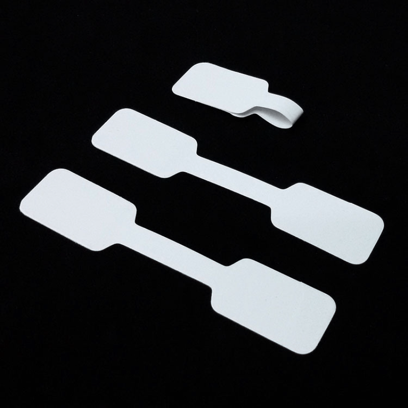 100pcs Blank Jewelry Labels Self Sticker Hangtag for Store Use