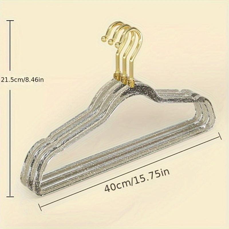 Glitter Hangers Non Slip Hanging Rack Thickened Traceless Clothes H