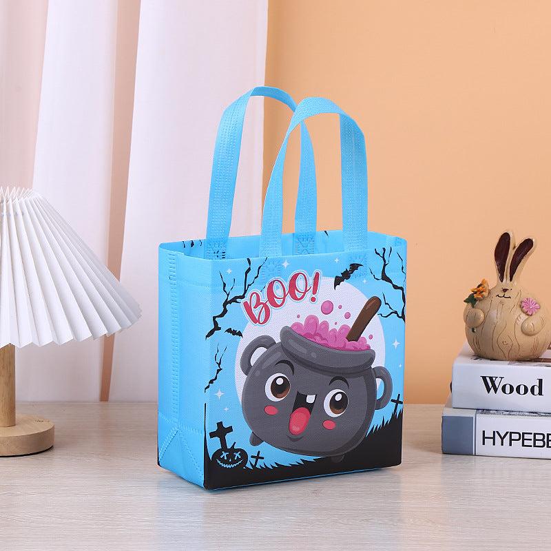 6pcs Halloween Trick Or Treat Bag Tote Bag With Handle Gift Bag Non-woven