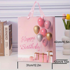12pcs Birthday Series Craft Gift Bags - Large Size