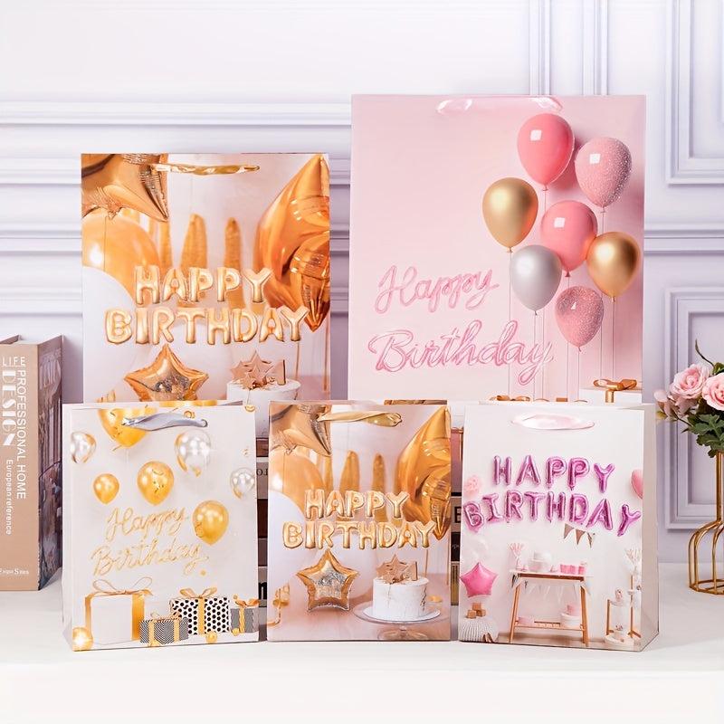 12pcs Birthday Series Craft Gift Bags - Large Size