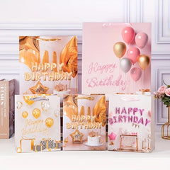 12pcs Birthday Series Craft Gift Bags - Large Size