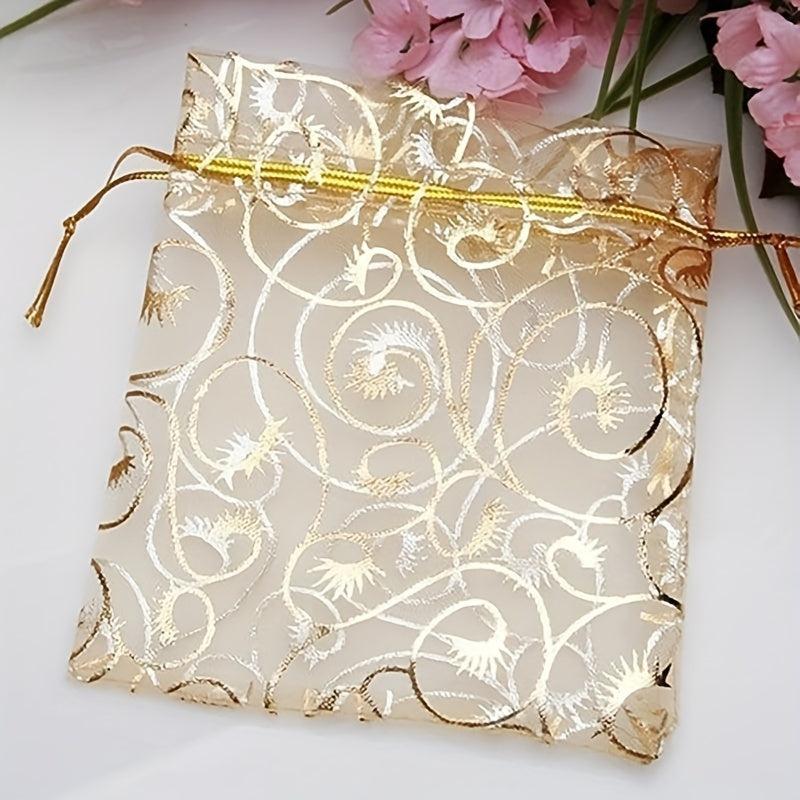 100pcs Organza Bags 8 99 11 Organza Drawstring Storage Bag Jewelry Bag